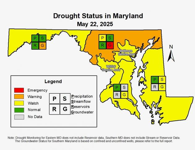 Maryland officials evaluating impact of latest rain on drought statuses across state