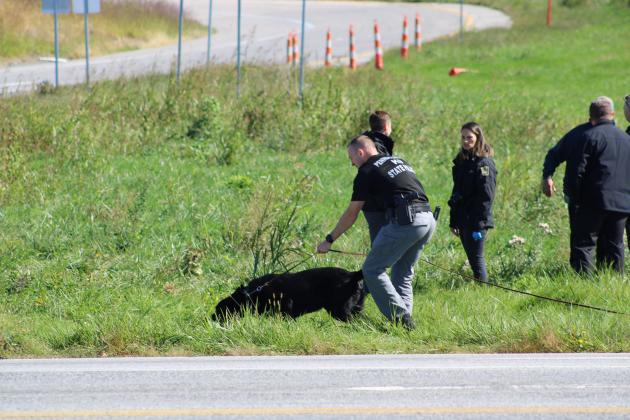 Investigators, K9 search scene of shooting that wounded two troopers in Franklin County