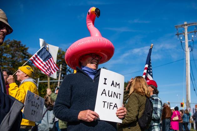 Here are some of the most memorable costumed statements at No Kings rallies