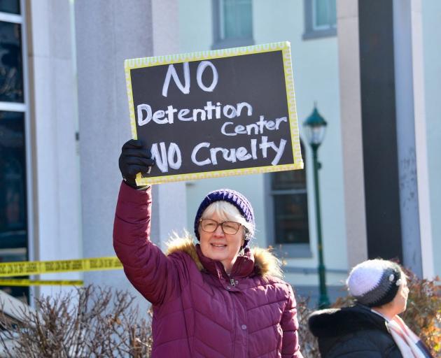 Washington County Indivisible protests ICE outside county building