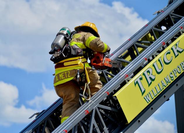 Training at Washington County Public Safety Center's new burn building